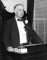 James Nevill at the podium